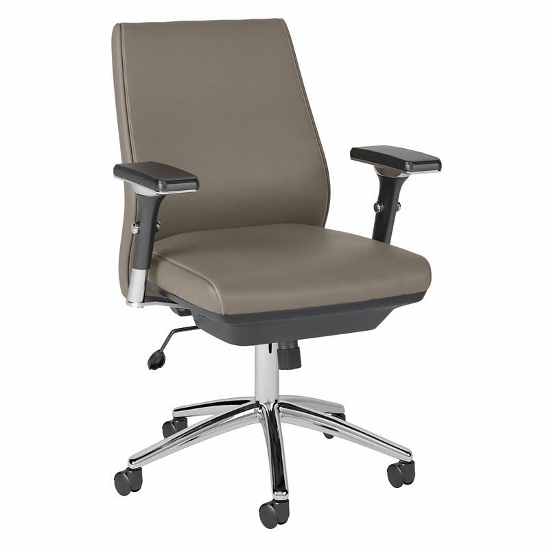 Washed Gray Bonded Leather Executive Office Chair I98381