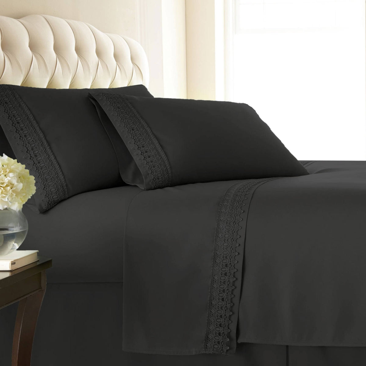 Queen Black Extra Deep Pocket Sheet H629308