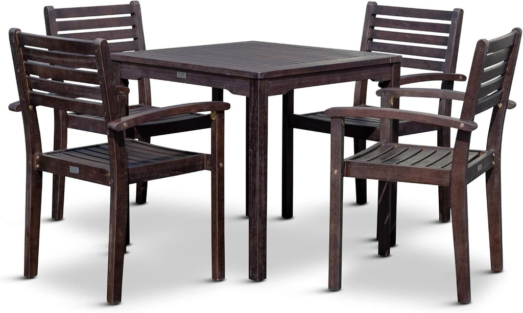 Driftwood Gray 5-Piece Eucalyptus Dining Set K5379