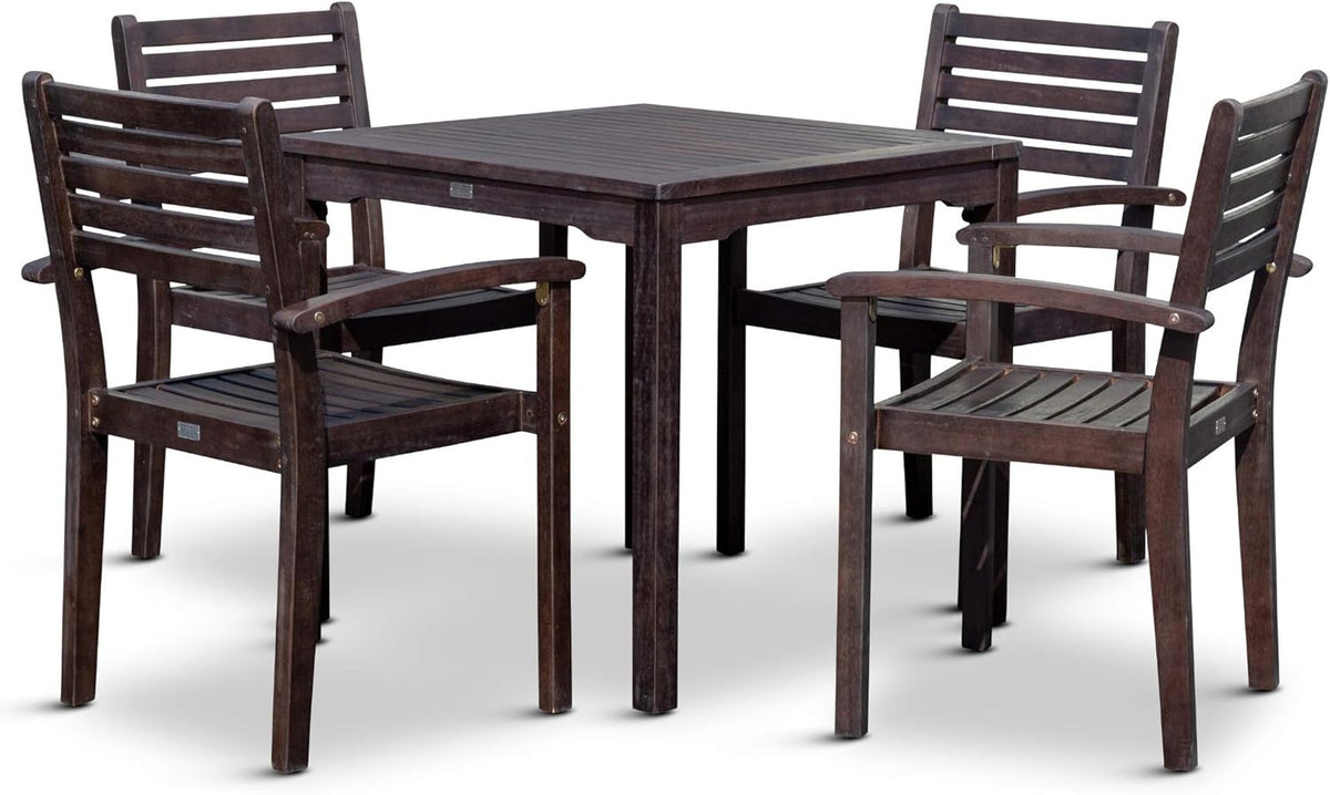 Driftwood Gray 5-Piece Eucalyptus Dining Set K5379