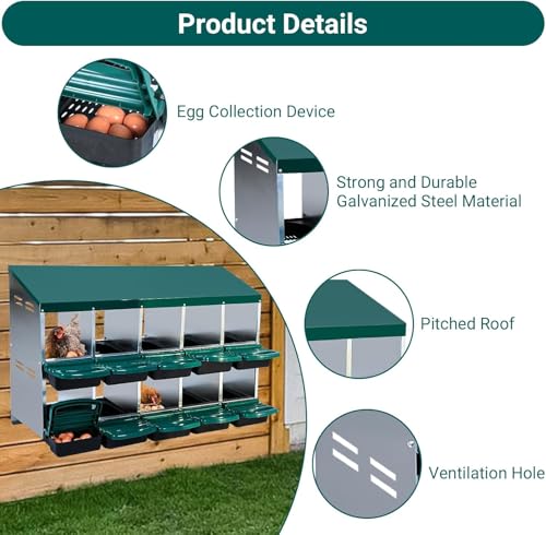 6 Holes Metal Chicken Nesting Boxes O43334