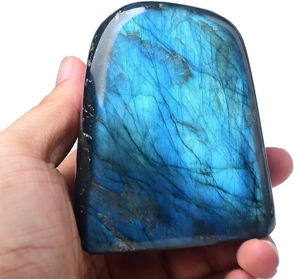 Labradorite Polished Slab Healing Crystal Stone 0.8-1.3 Pound O603