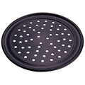 8" Perforated Hard Coat Anodized Aluminum Pizza Pan U458291