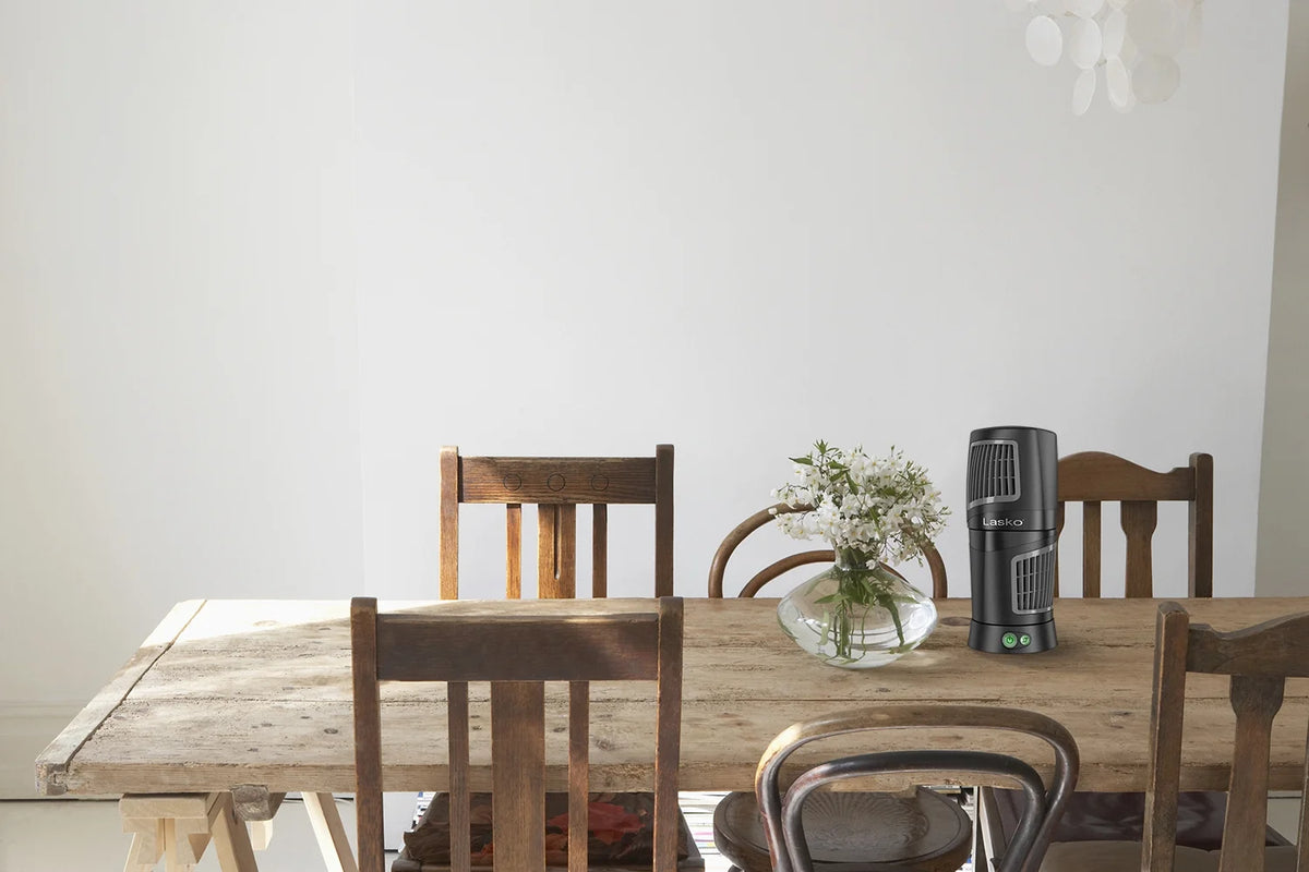 12 Twist-Top Desktop Tower Fan with 3 Speeds, Black X7545