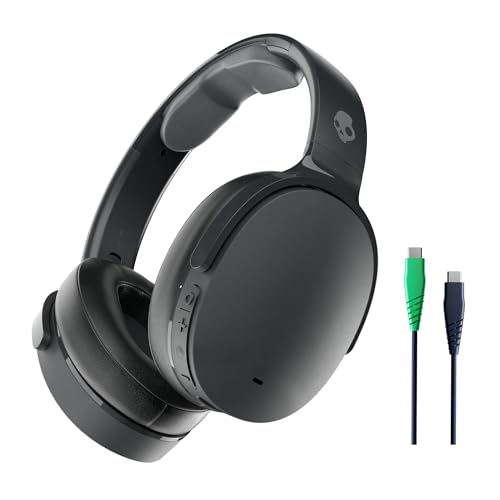 True Black Over-Ear Noise Cancelling Wireless Headphones U8325