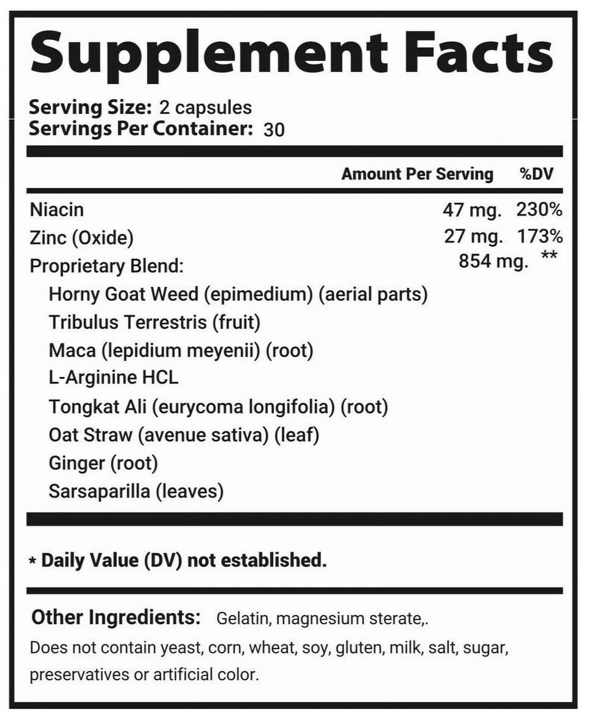 60 Capsules Male Supplement M9181