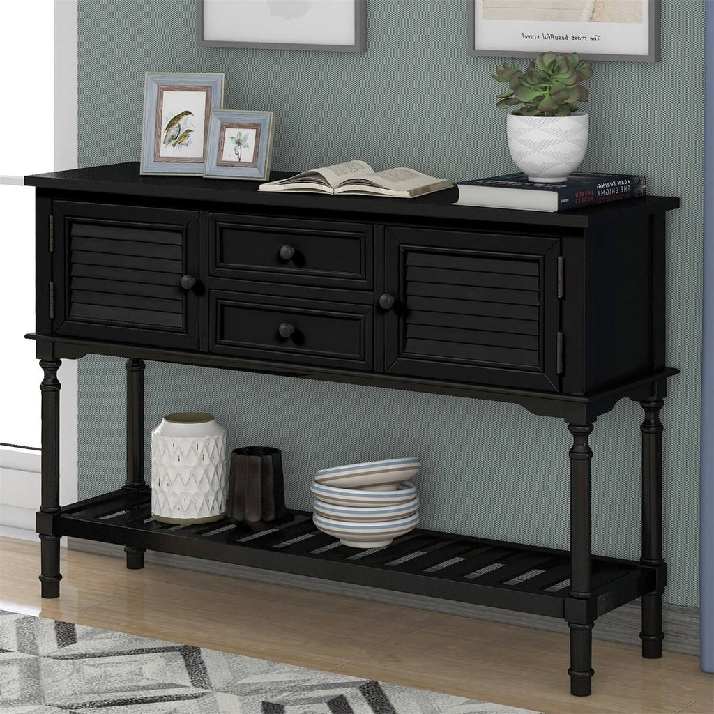 Navy Blue Console Table with 2 Drawers T55728