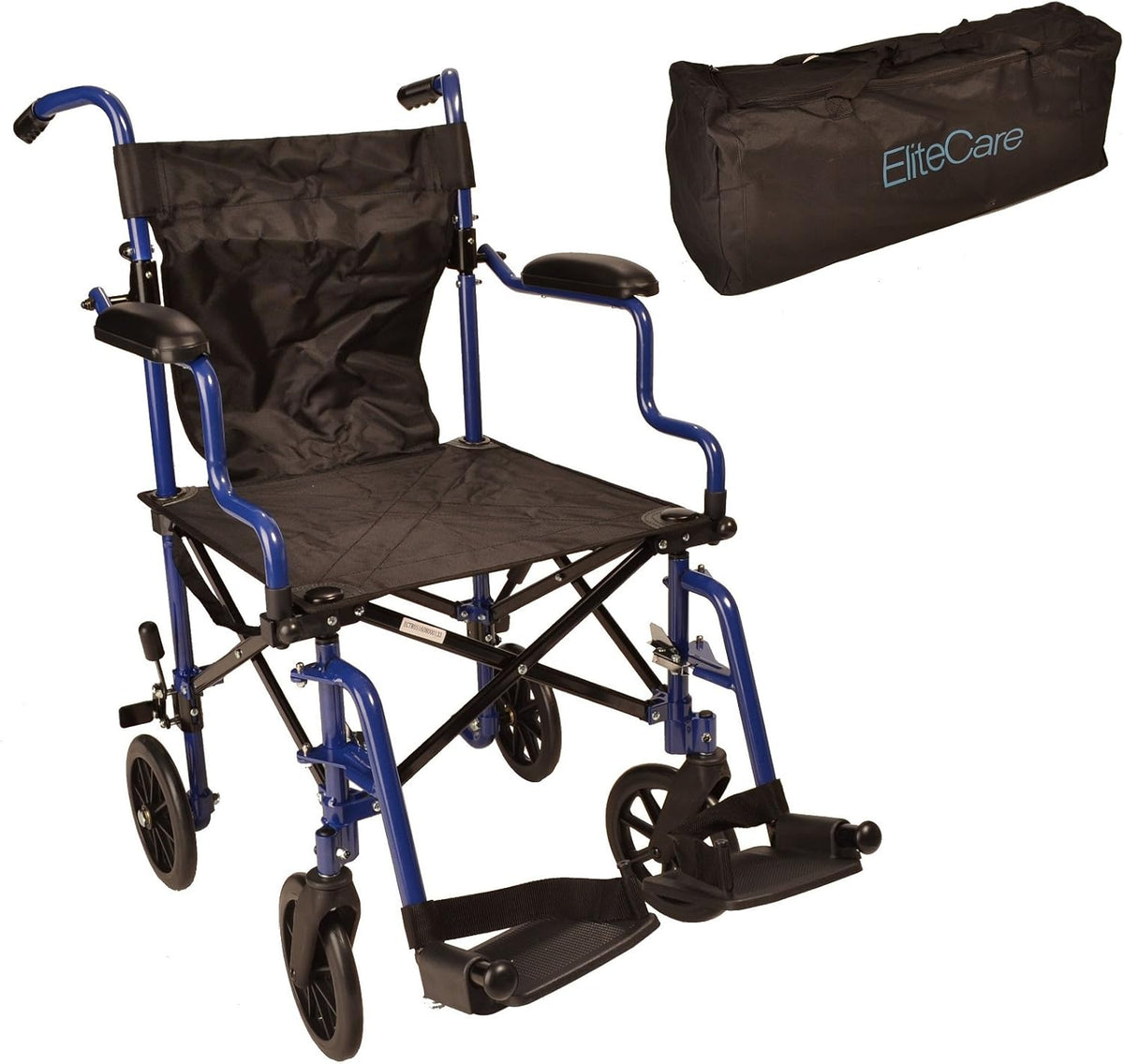 Super Lightweight Folding Travel Wheelchair with Height Adjustable Footrests T9733