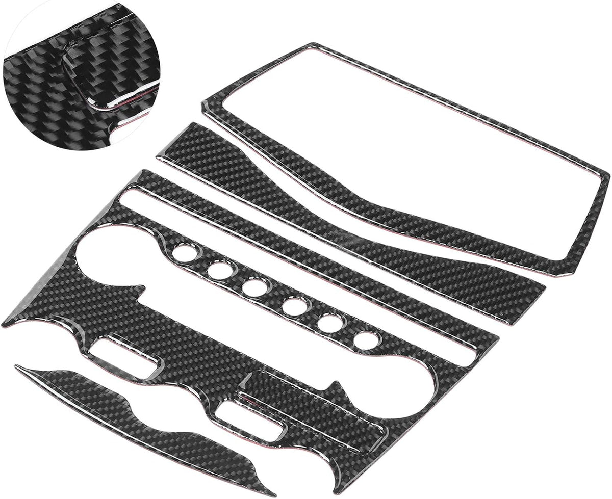 Console AC CD Panel Cover Carbon Fiber Pack of 2 D83421