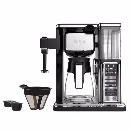 10-Cup Black Stainless Glass Carafe Coffee Brewer C154