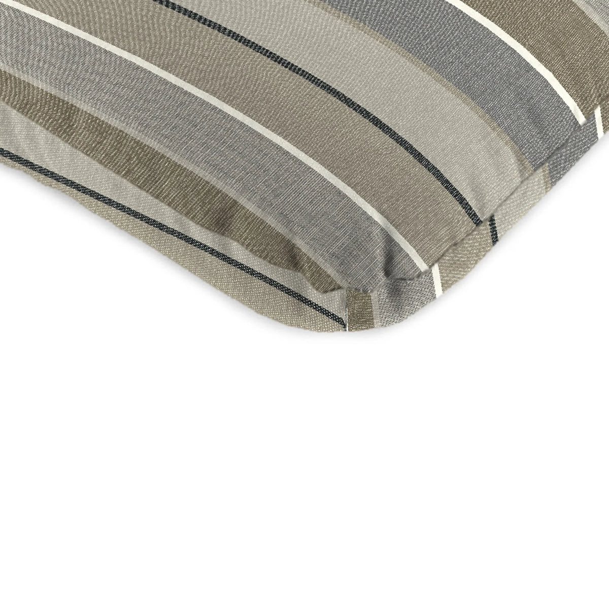 45" x 22" Char Gray Stripe Rectangular Outdoor Chair Cushion with Ties and Hanger Loop U49486