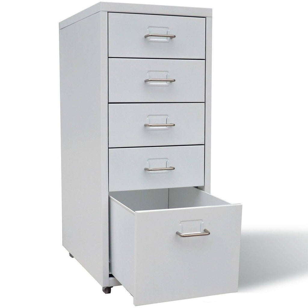 Metal Filing Cabinet with 5 Drawers Gray J55724