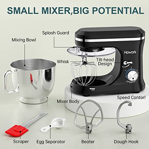 Blue Electric Stand Mixer with 6.5QT Stainless Steel Bowl C6130