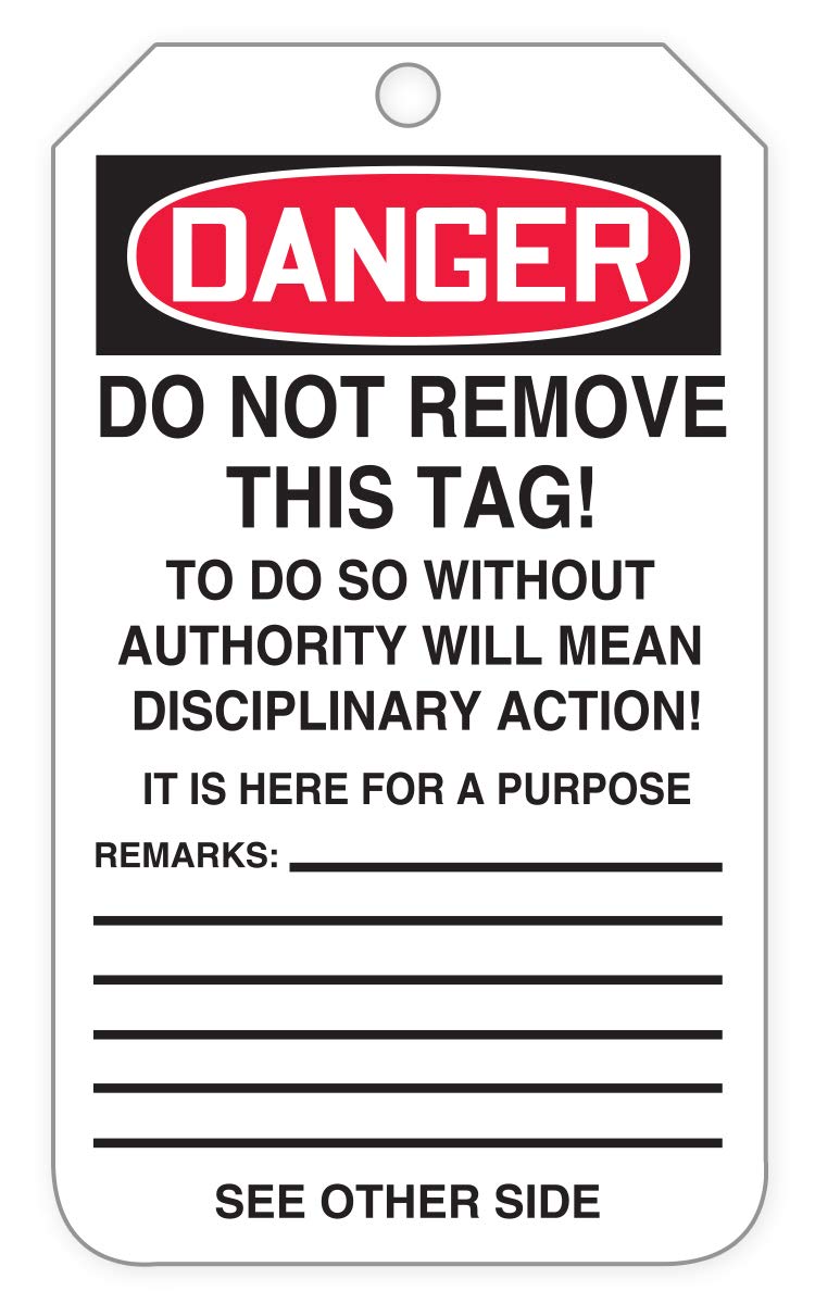Danger Barricade Tags B1813