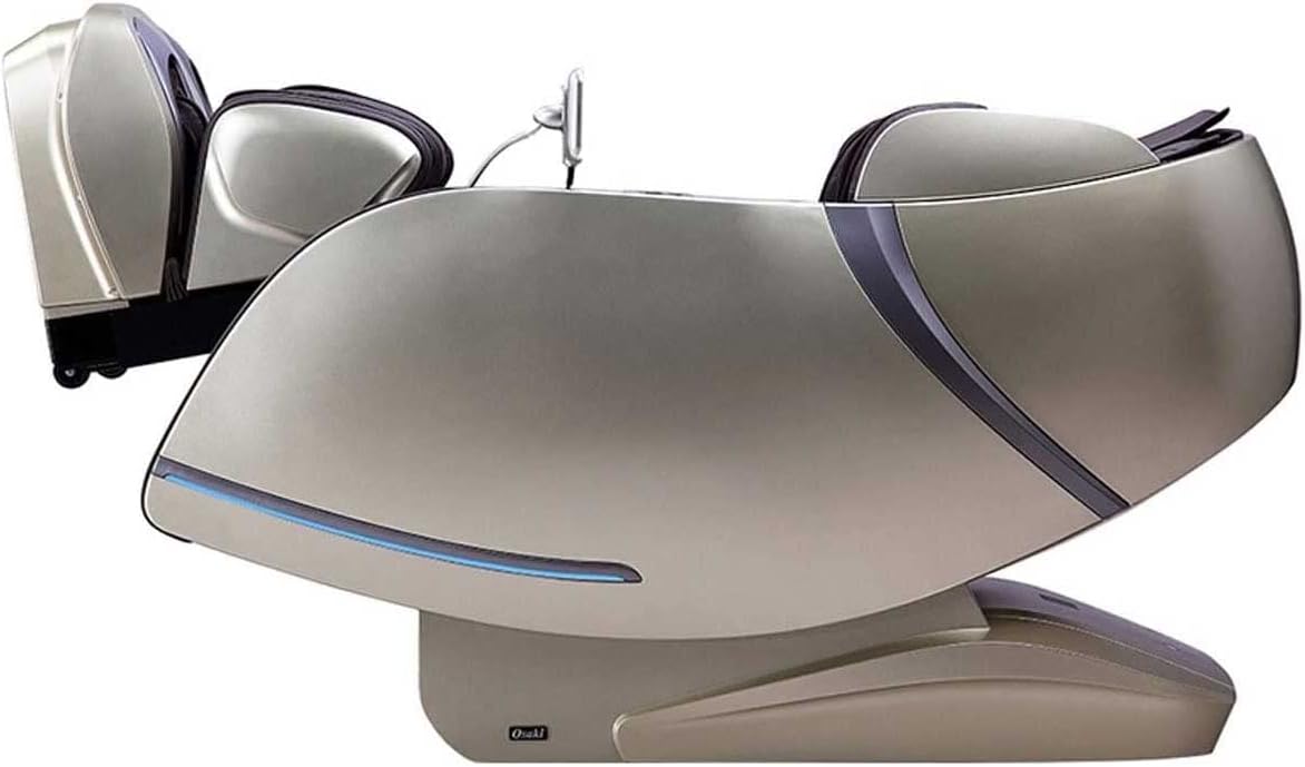 Black & Beige 3D L-Track Full Body Massage Chair D8835