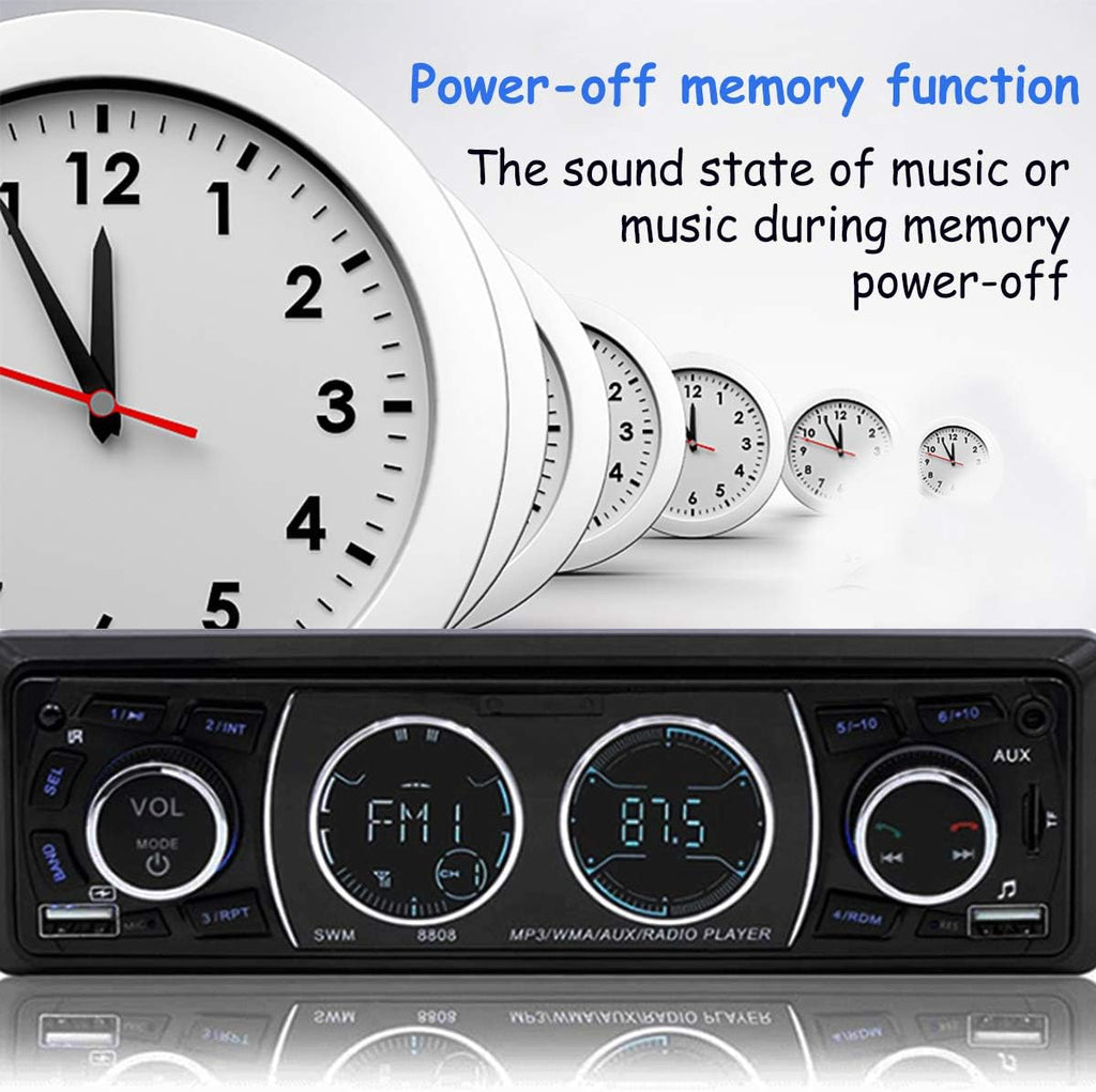 Single DIN Bluetooth Car MP3 Player with Dual USB SD AUX D107