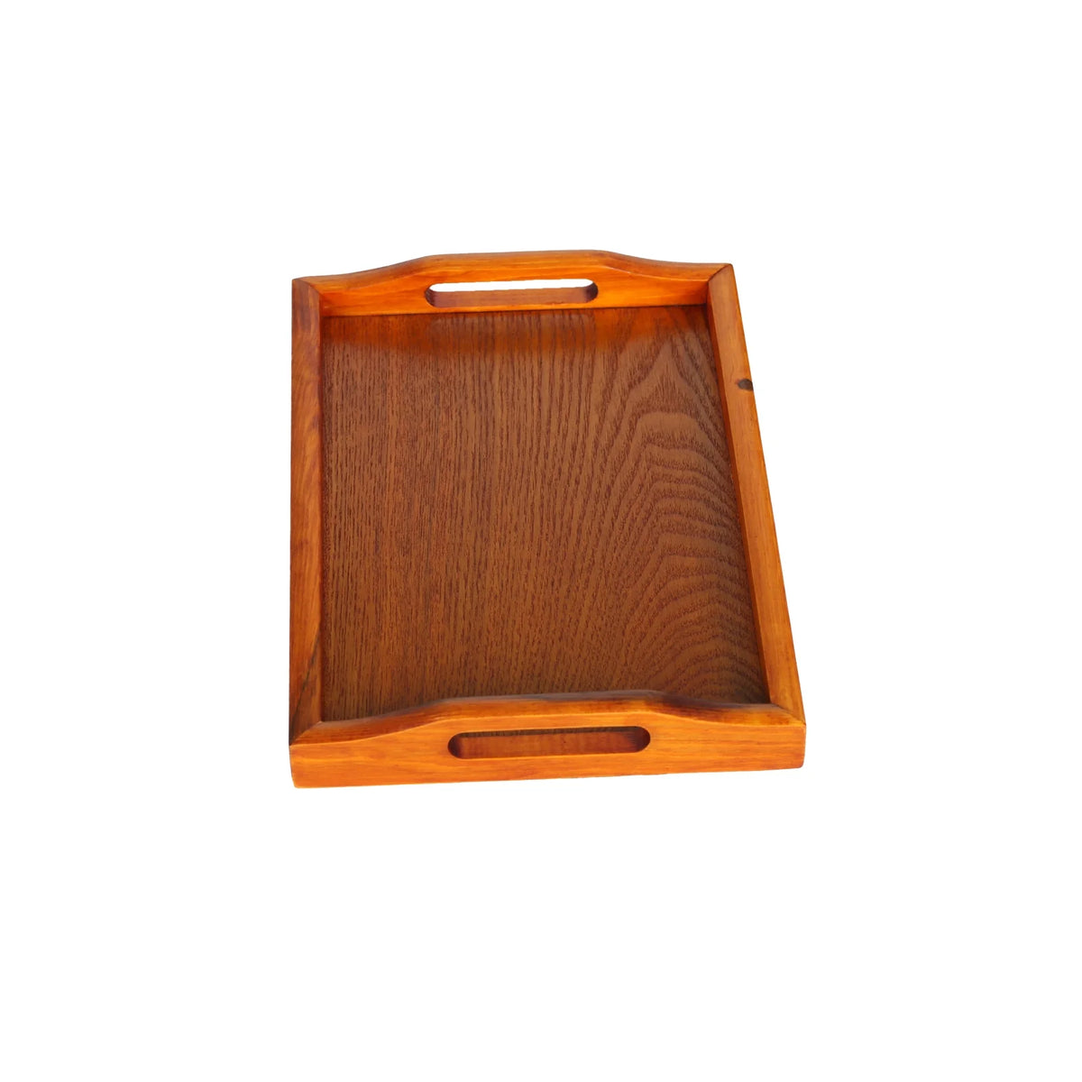Wooden Serving Tray with Handles (Brown, Rectangle) A5975