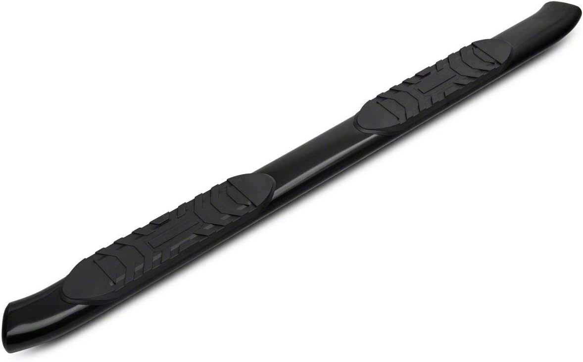 Black 5-Inch Oval Bent End Side Step Bars G31974