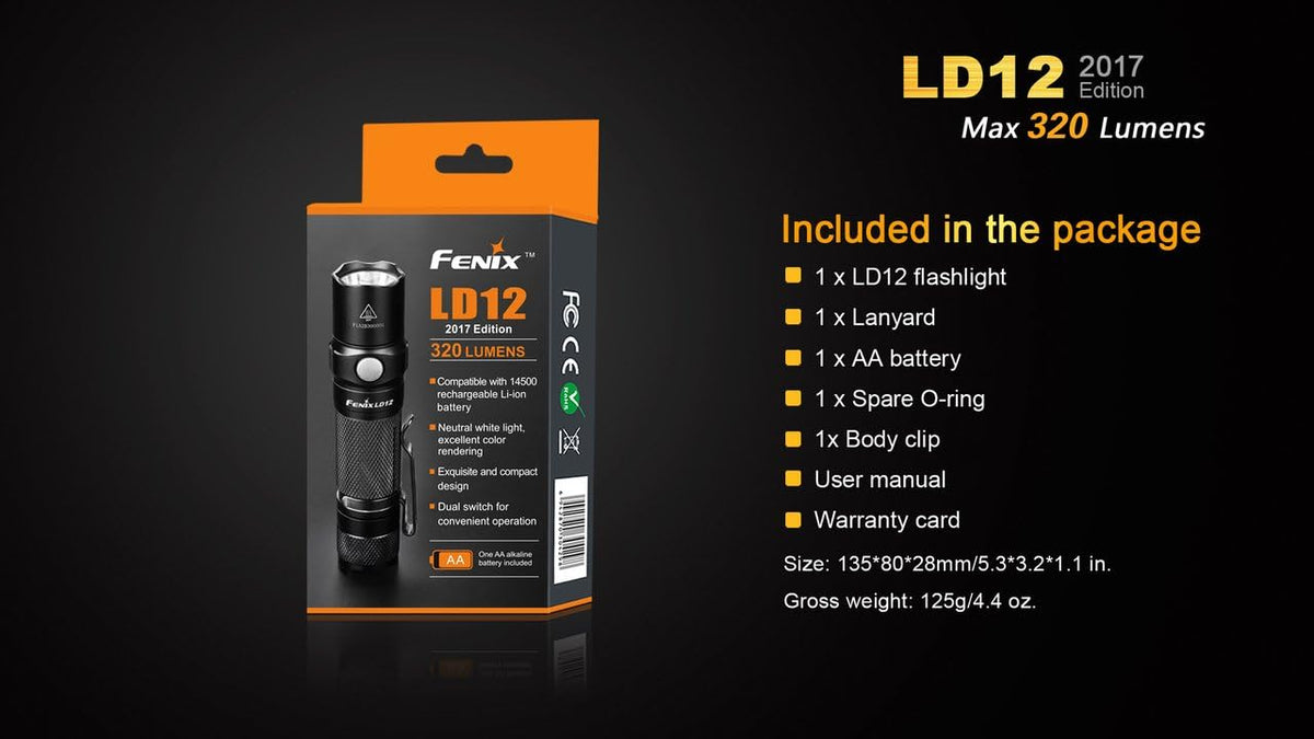 320 Lumen LED Tactical Flashlight I185
