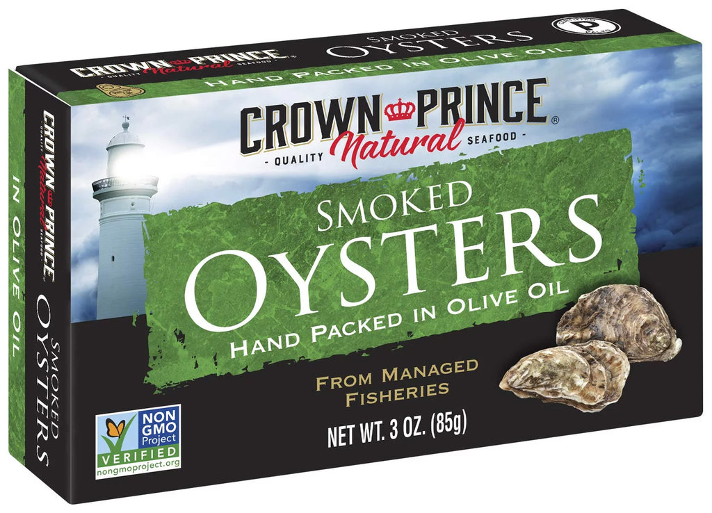 Smoked Oysters in Pure Olive Oil, 3-Ounce Cans (Pack of 18) B774
