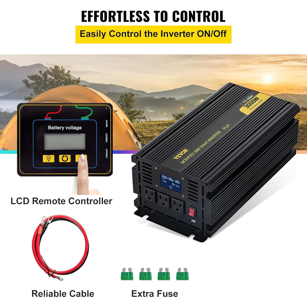 3000W Modified Sine Wave Power Inverter H55794