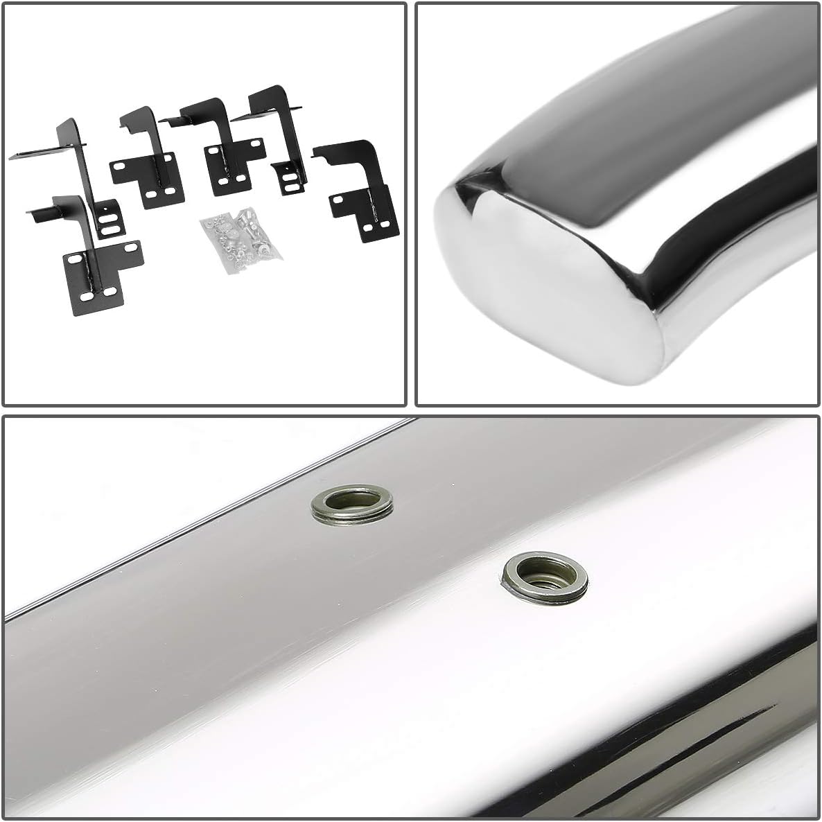 5 Inches Curved Side Step Nerf Bar Running Board Stainless Steel Polished Chrome P973