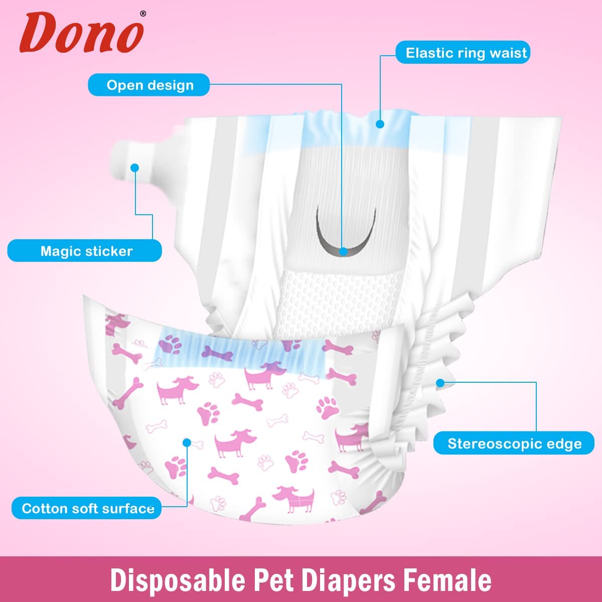 20pcs Super Absorbent Disposable Puppy Diapers O61930