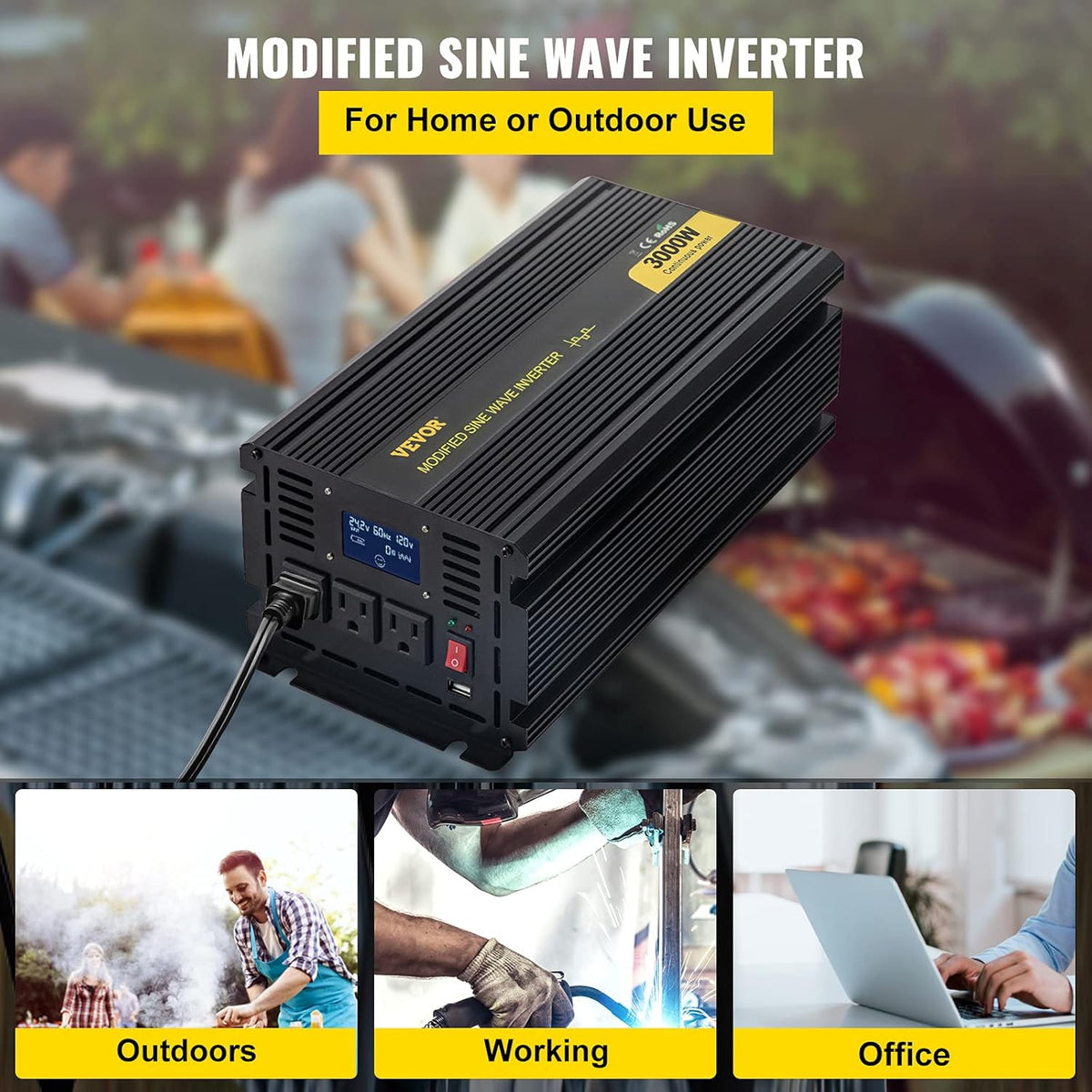 3000W Modified Sine Wave Power Inverter H55794
