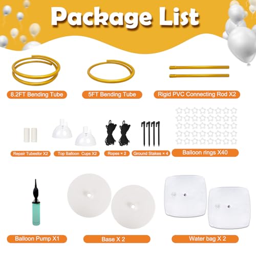 Gold Balloon Arch Kit 9.35FT & 6FT with Base G91281