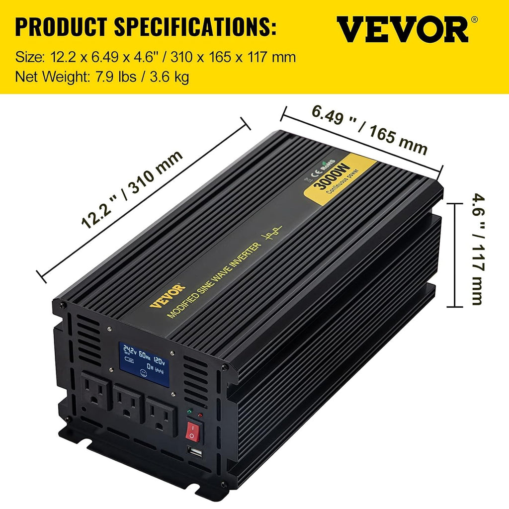 3000W Modified Sine Wave Power Inverter H55794
