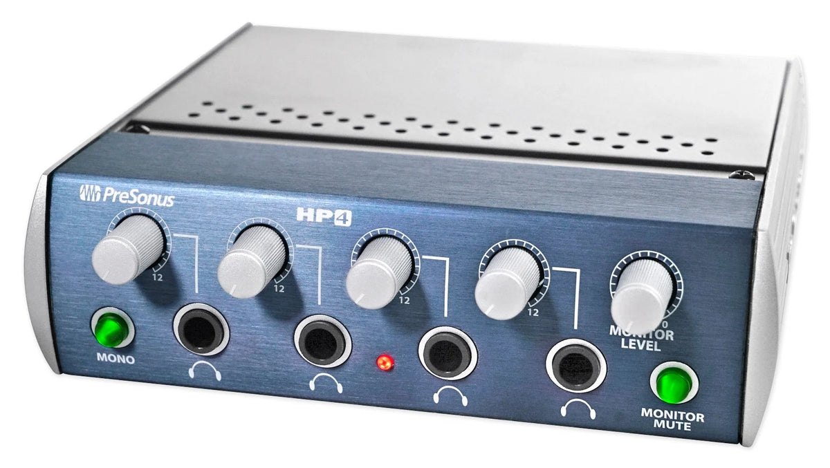 4-Person Podcasting with Mixer Headphones Amp Stands H379