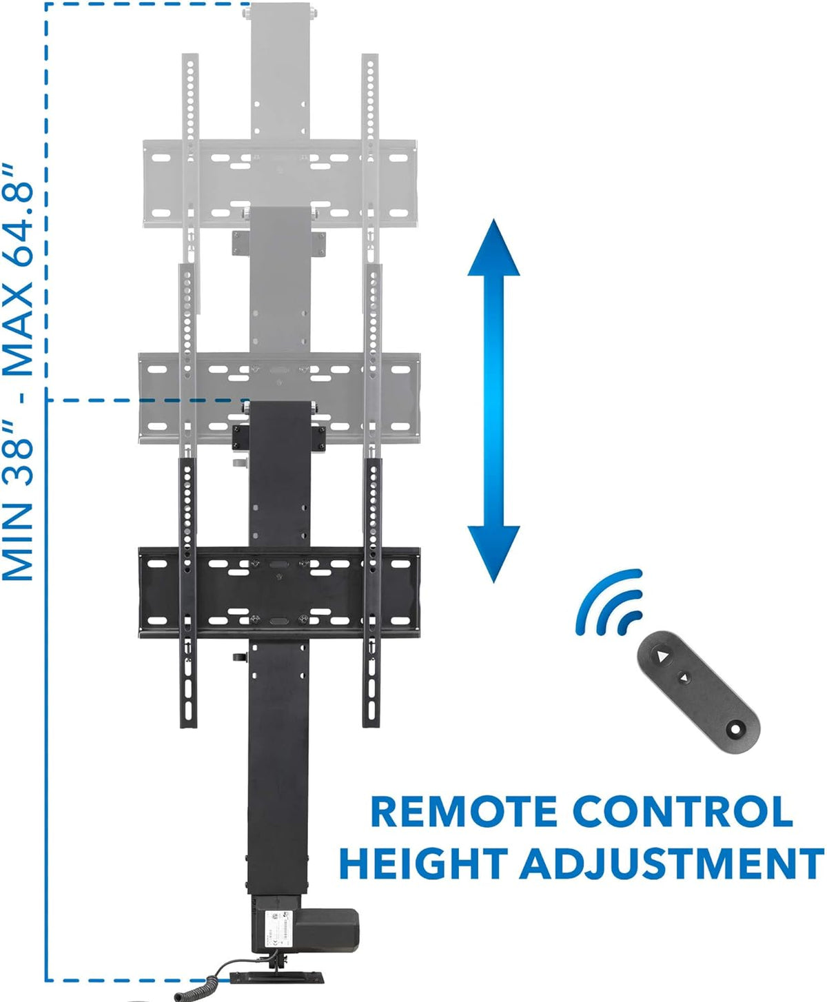 Motorized Height Adjustable TV Lift with Remote Control for 32 to 48 Screens G584