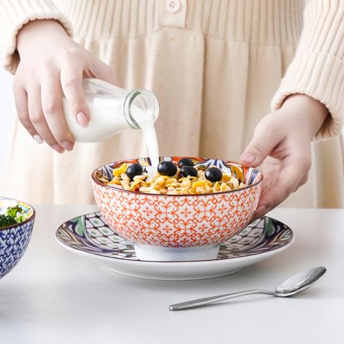 12 Pieces Black and White Ceramic Plates and Bowls Set K5958