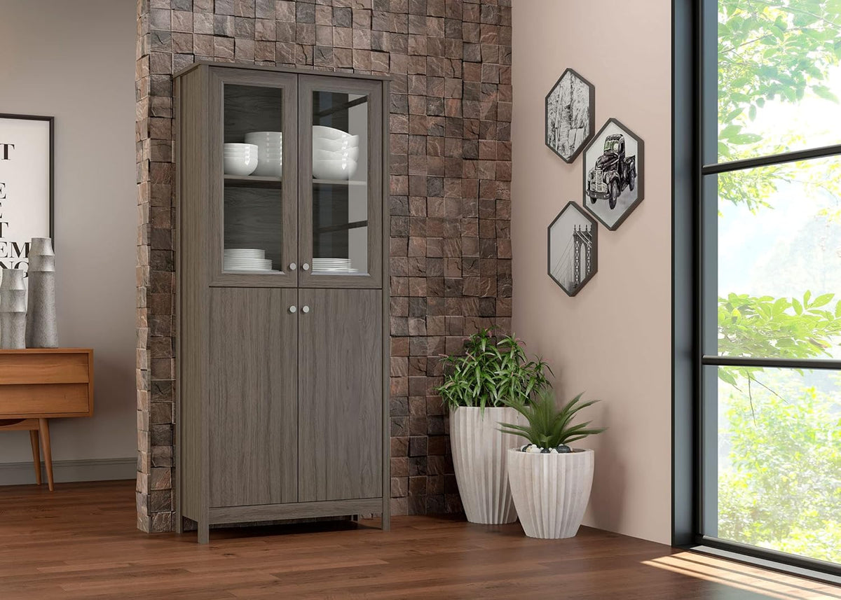 Espresso 4-Door China Cabinet K23296