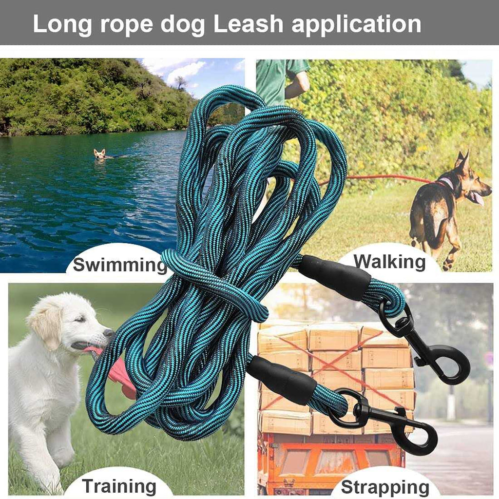 8ft/12ft/20ft/30ft/50ft Dog Tie-Out Long Rope Leash A2796