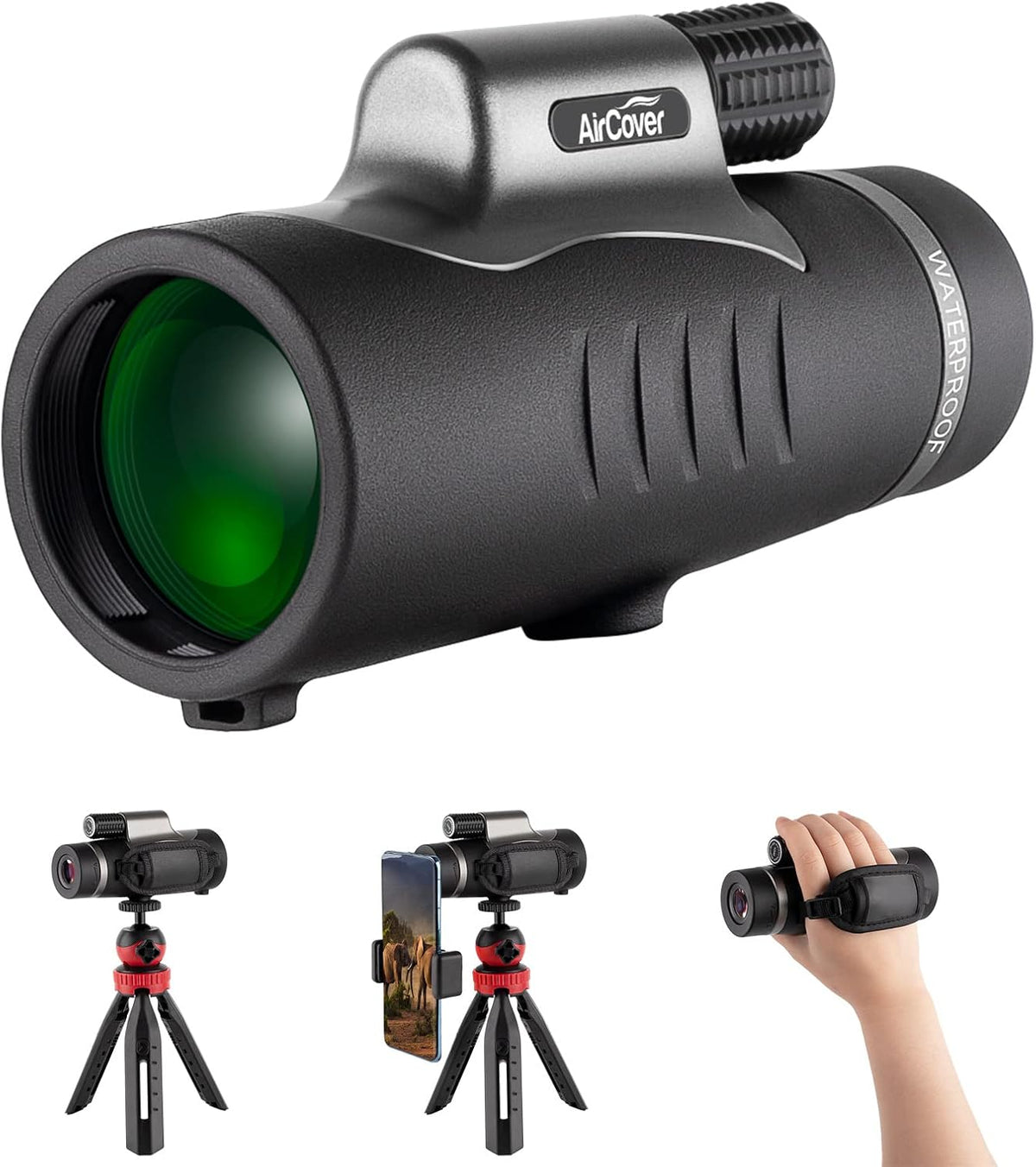 10x42 HD Waterproof Fogproof Monocular with Hand Strap C181