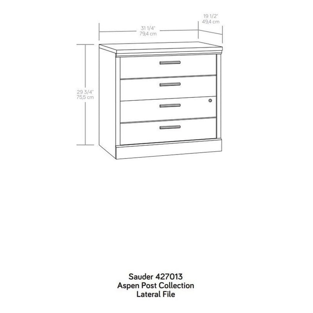 Traditional Engineered Wood Lateral File Cabinet in Prime Oak C5099