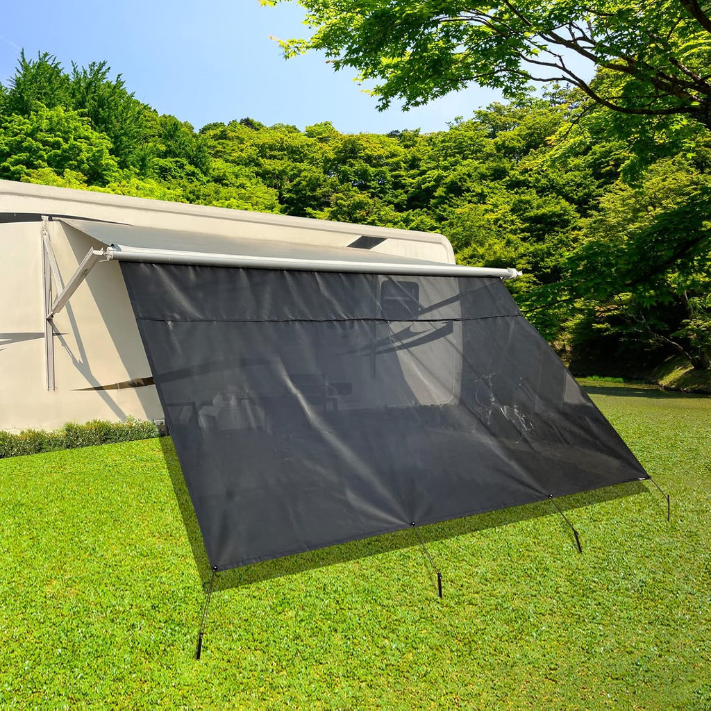 RV Awning Shade Screen with Zipper 8'X12'3'' Z49665