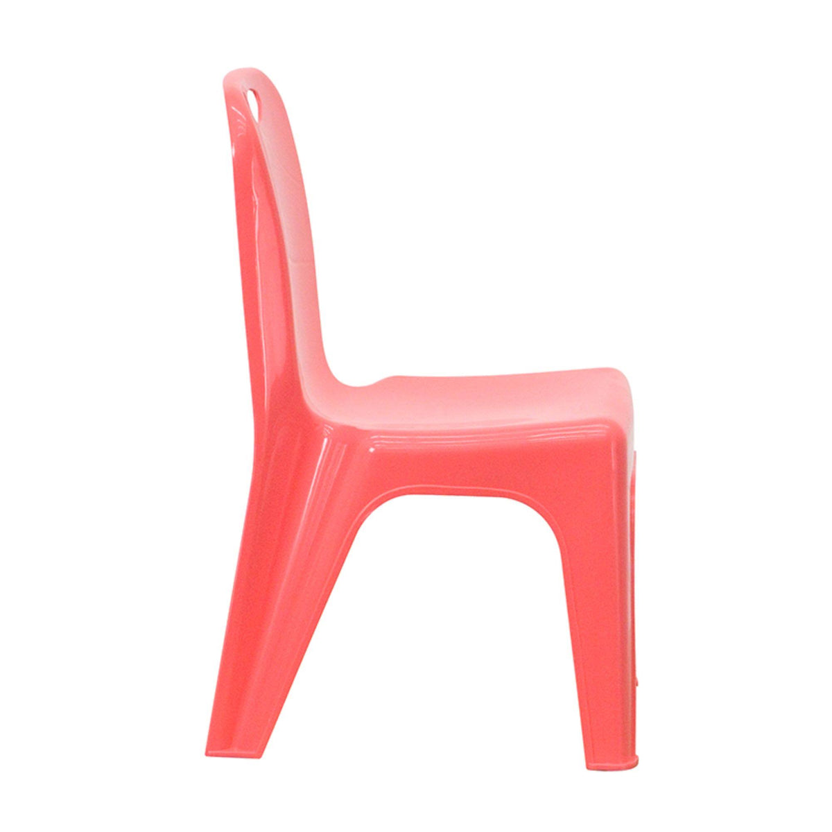 Red 4 Pack Stackable Plastic School Chair with Carrying Handle P44145