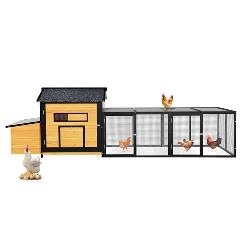 Extra Large Outdoor Chicken Coop with Nesting Box & Leak-Proof Tray Y10373