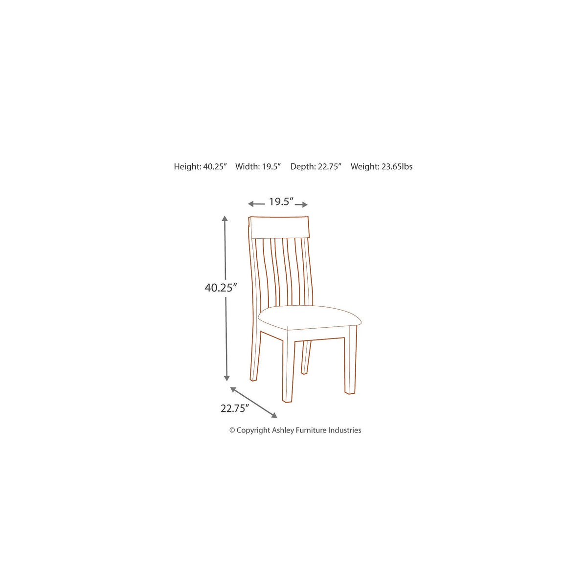 Brown Dining Room Chair, Set of 2 G2508