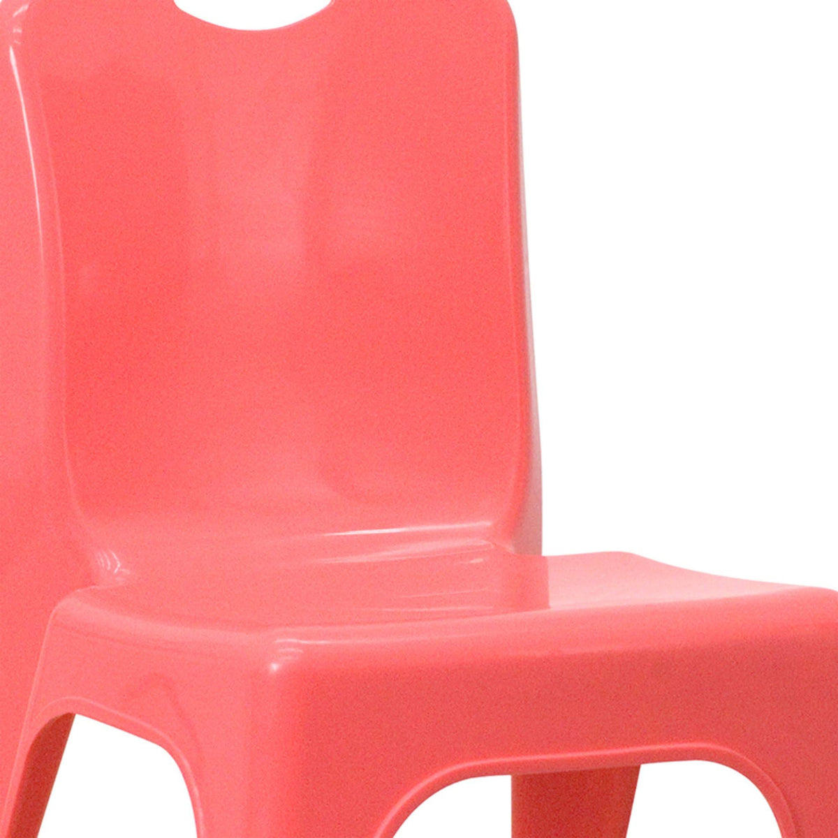 Red 4 Pack Stackable Plastic School Chair with Carrying Handle P44145