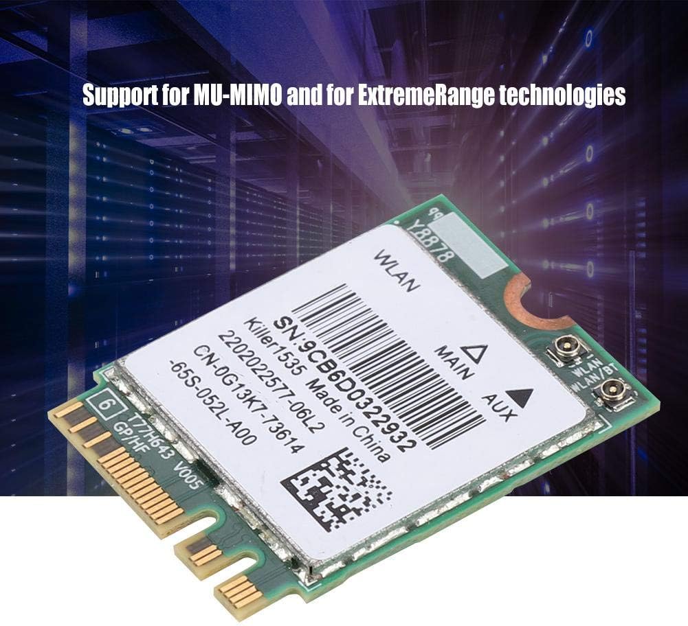 Bluetooth 4.1 Wireless Network Card 5G 867Mbps M.2 NGFF WiFi Adapter Pack of 2 O955