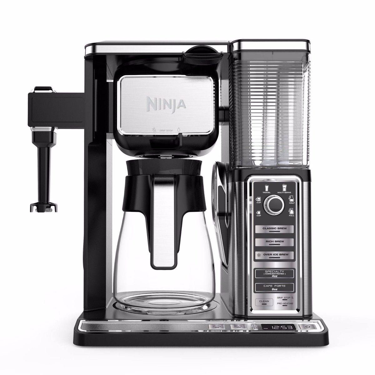 10-Cup Black Stainless Glass Carafe Coffee Brewer C154