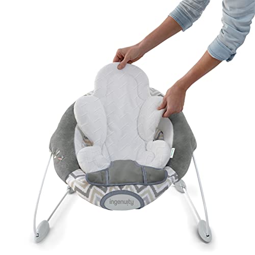 Automatic Baby Bouncer Seat with White Noise, Music, Toy Bar & 2 Plush Infant Toys, Up to 20 lbs U19908