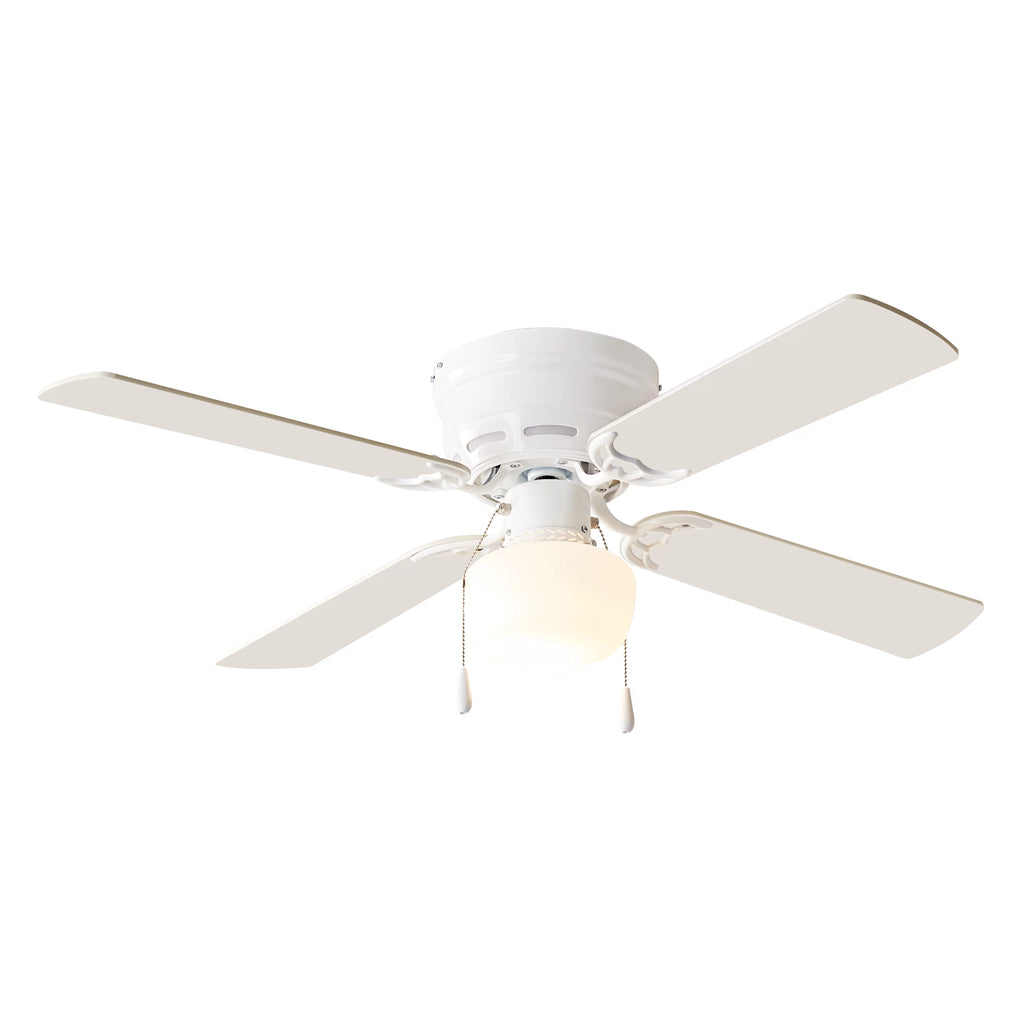 White 4 Blades LED Ceiling Fan E2379