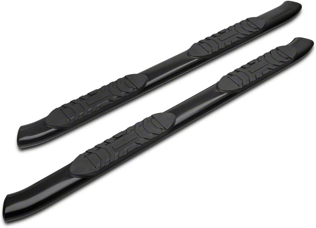 Black 5-Inch Oval Bent End Side Step Bars G31974