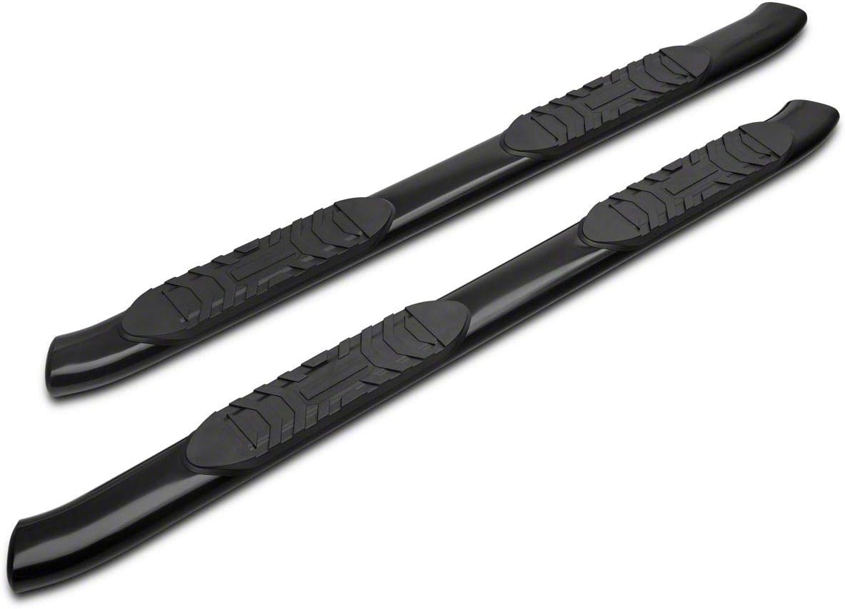 Black 5-Inch Oval Bent End Side Step Bars G31974