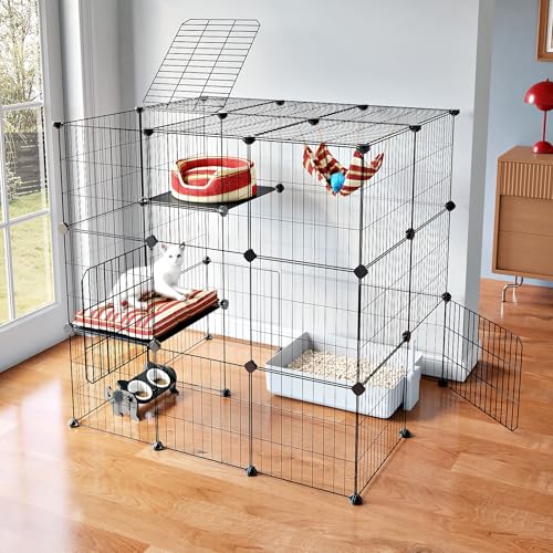 3-Tier Metal Wire Cat Cage Y205119