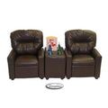 Pecan Brown Leather-Like Recliner B123